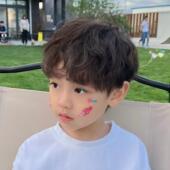 佰芙美儿童短卷发假发 锡纸烫拍照造型自然透气全头套 男孩时尚