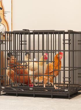 鸡鸡号笼子家用NOL养鸡笼大铁特大号自动清粪折叠养殖笼舍丝网鸭