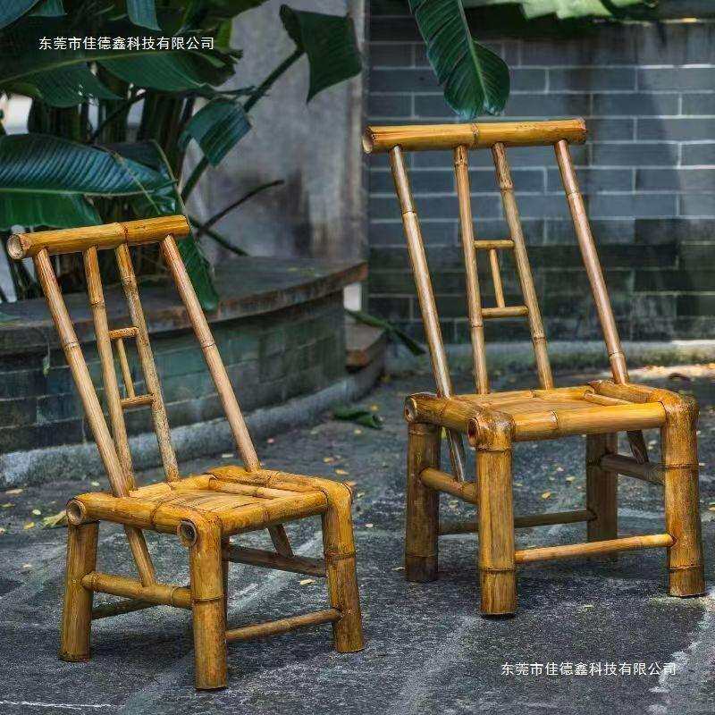 竹椅老式靠背椅传统家用纯手工椅子阳台户外餐椅中式竹制凳子成年