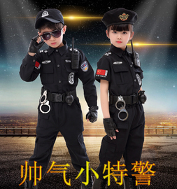 六一儿童节警察服套装男童衣服小军装警服警装特种兵全套特警衣服
