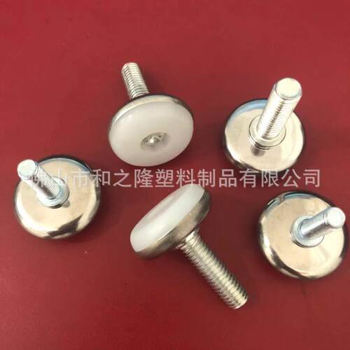 不锈钢白底可调脚调整螺丝调节脚m6m815—25长家具五金配件