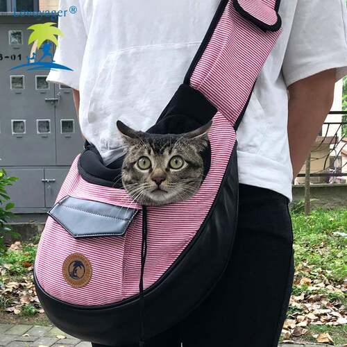 新款直销斜跨包宠物外出单肩包可折叠猫咪便携背包斜挎狗狗泰迪比