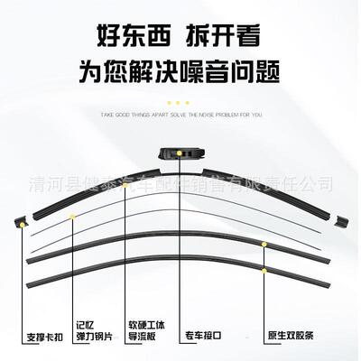 比亚迪F3双胶条雨刮器F3RL3G3F0M6F6速锐S6S7秦唐宋元汉无骨雨刷
