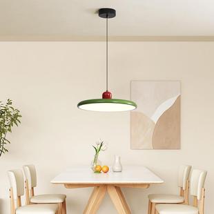 护眼全光谱餐厅吊灯个性 ed537饭吧台 网创意家用厅圆盘艺术红新l款