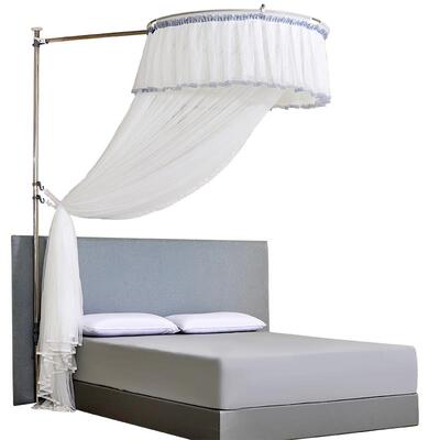 新款天杆蚊帐悬吊1式HZY20210天花板宫伸地缩1.8m廷床家用.5米支