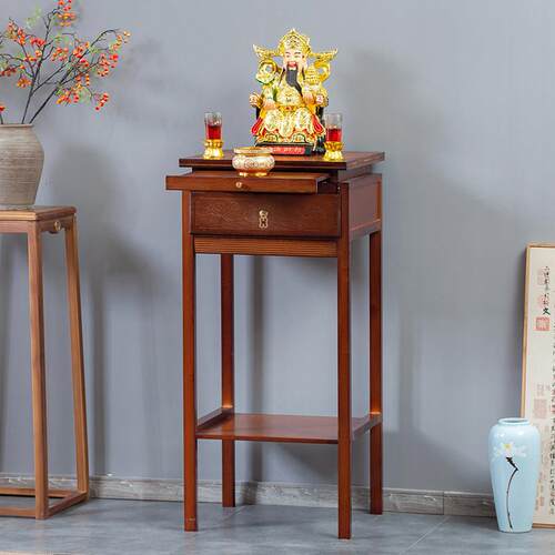 实木新中式立柜简约现代轻奢小型佛龛家用供桌佛台菩萨供奉台