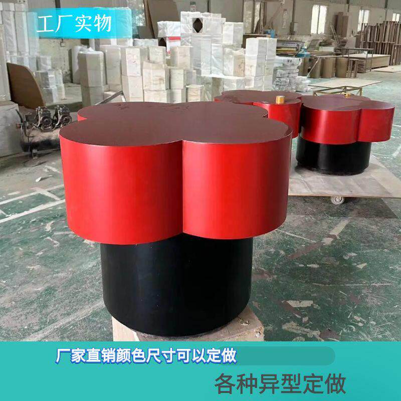 定做木质烤漆异型展示台地台流水台中岛商场服装店接待台花瓣型