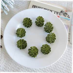 Plastic pine cones Green pine cones Christmas decorations