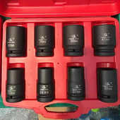 骋龙1寸气动风炮套筒头 五金工具组套8件套 汽修汽保套筒组套工具