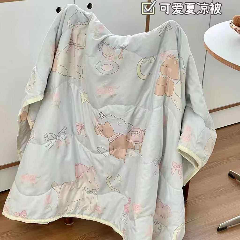 双人被子公司活动夏凉被开业礼品夏被水洗棉成人夏凉被可机洗