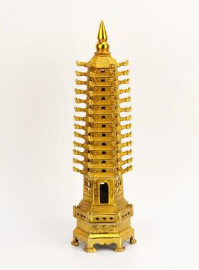 41黄铜文九昌塔十摆件9层13层书三房桌面装饰工艺品厂家