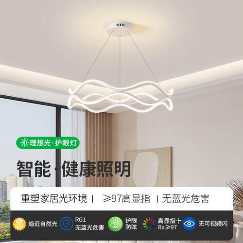客厅灯大厅主灯现代简约大气新款北欧圆环形极简餐厅中山灯具055L
