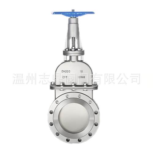 DMZ73H-10P手动暗杆刀闸阀304不锈钢铸钢粉尘刀型闸阀放料阀