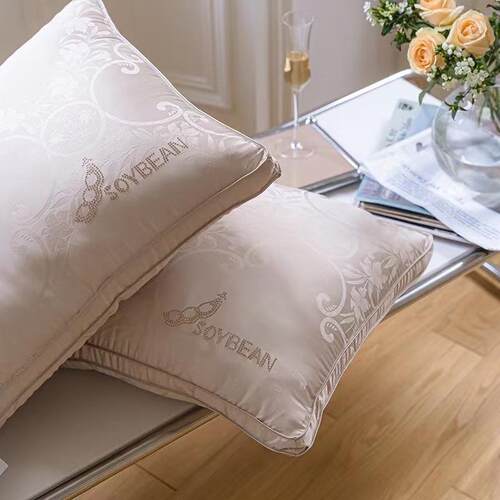 高档60支木本大豆抗菌枕头枕芯可水洗家用不变形不塌陷酒店款