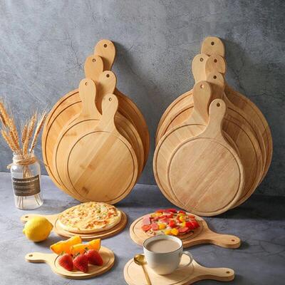 Wooden Pizza board Round Baking Tray Cutting Board Platter