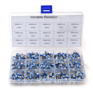 件15种各10个 电阻元 100欧 500k蓝白可调电位器包微调卧式