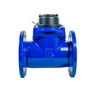 水表可翼螺水平干式径直读法兰 大口水表机械水表铜冷光电拆封式