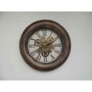 时钟 现代创意 复古超静音 钟 金 齿轮转动钟表 亚马逊热卖 美式