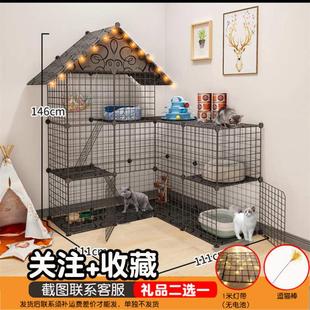 猫笼子超大自由空间舍家用别墅带厕所三层室内小型幼猫窝