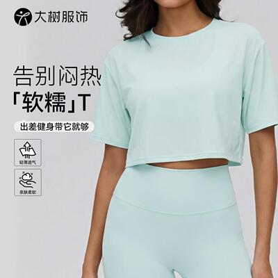 Women Plain Crop Tee Casual Comfy Sleeve Round Neck Fitted