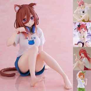 TAITO五等分的新娘中野一花二乃三玖四叶五月猫咪模型手办摆件