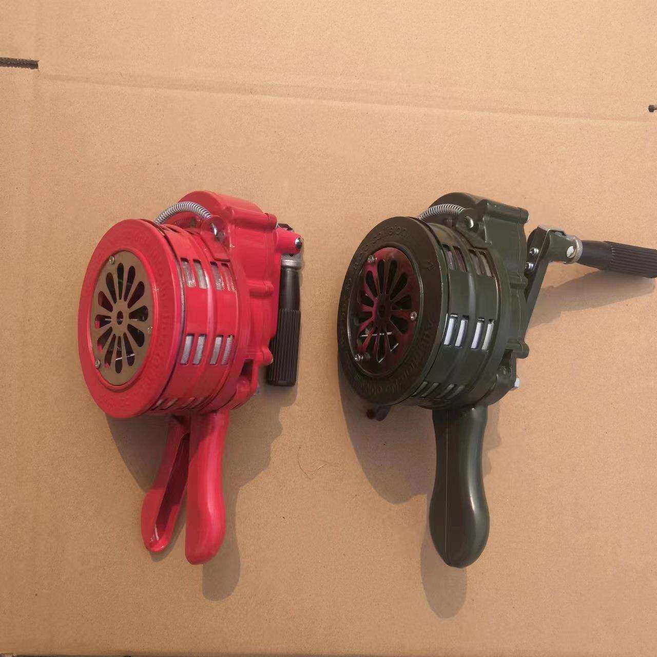 救灾手摇报警器金属材质报警器材防空防火警报器森林防火手持警铃