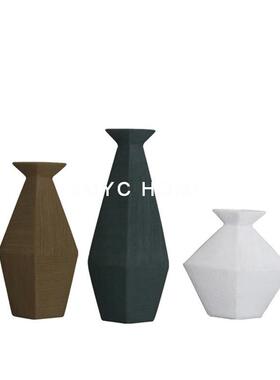 软装饰品轻奢树脂花器样板房家居客厅茶几餐厅吧台桌面插干花瓶