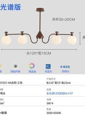 新中式法厅式飞玥灯饰中古中山灯具风美式复古卧灯南洋主风餐厅客