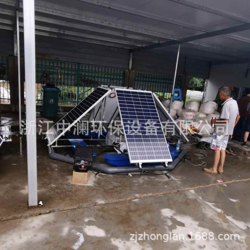 太阳能曝气增氧系统 太阳能微孔曝气机 微泡式太阳能曝气机选型