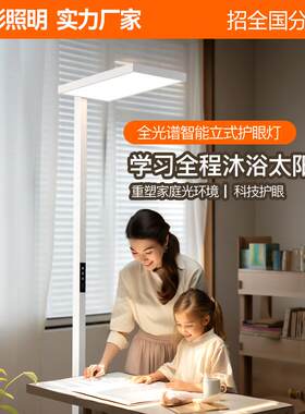 智能立式落地灯太阳光护眼学习专用儿童作业书桌阅读钢琴全光谱