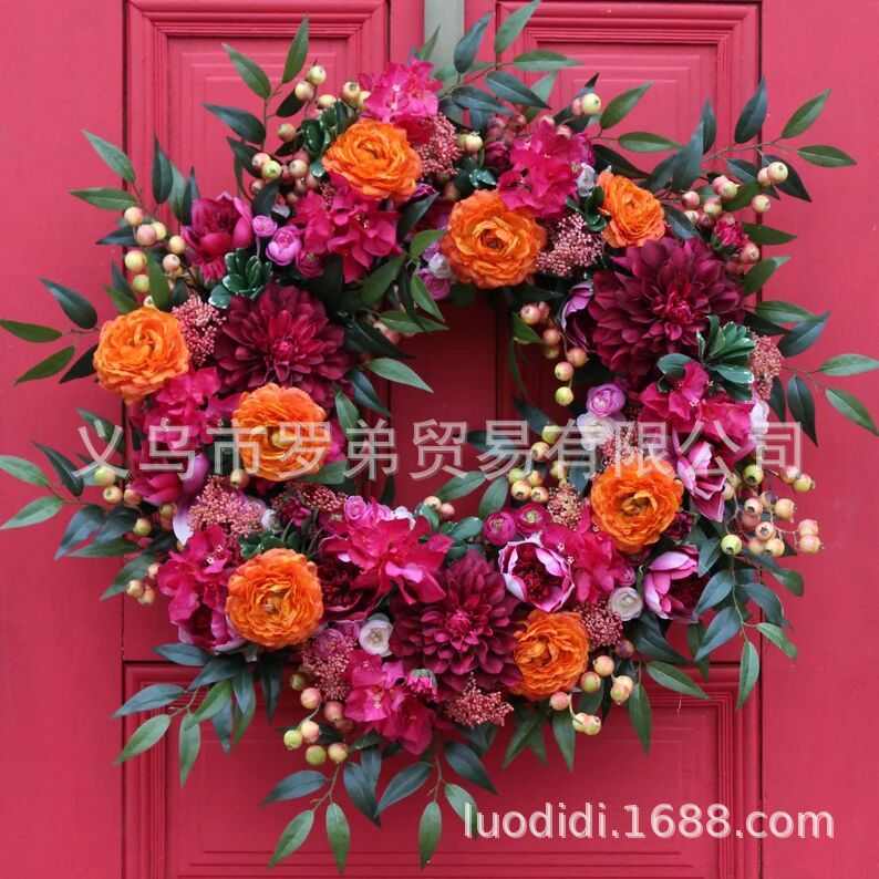 万圣节  春季感恩节母亲节现货 挂饰花环花环 花环花环