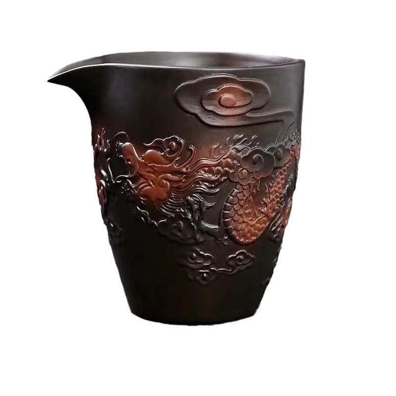 高档大号紫陶招财进宝金蟾茶宠茶道玄关精品摆件公道杯茶漏茶滤器