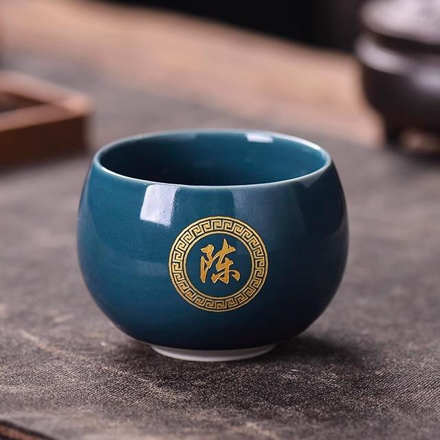 免费定制姓氏个人杯茶杯杯子茶盏功夫茶具茶杯定制杯LOGO个性定制