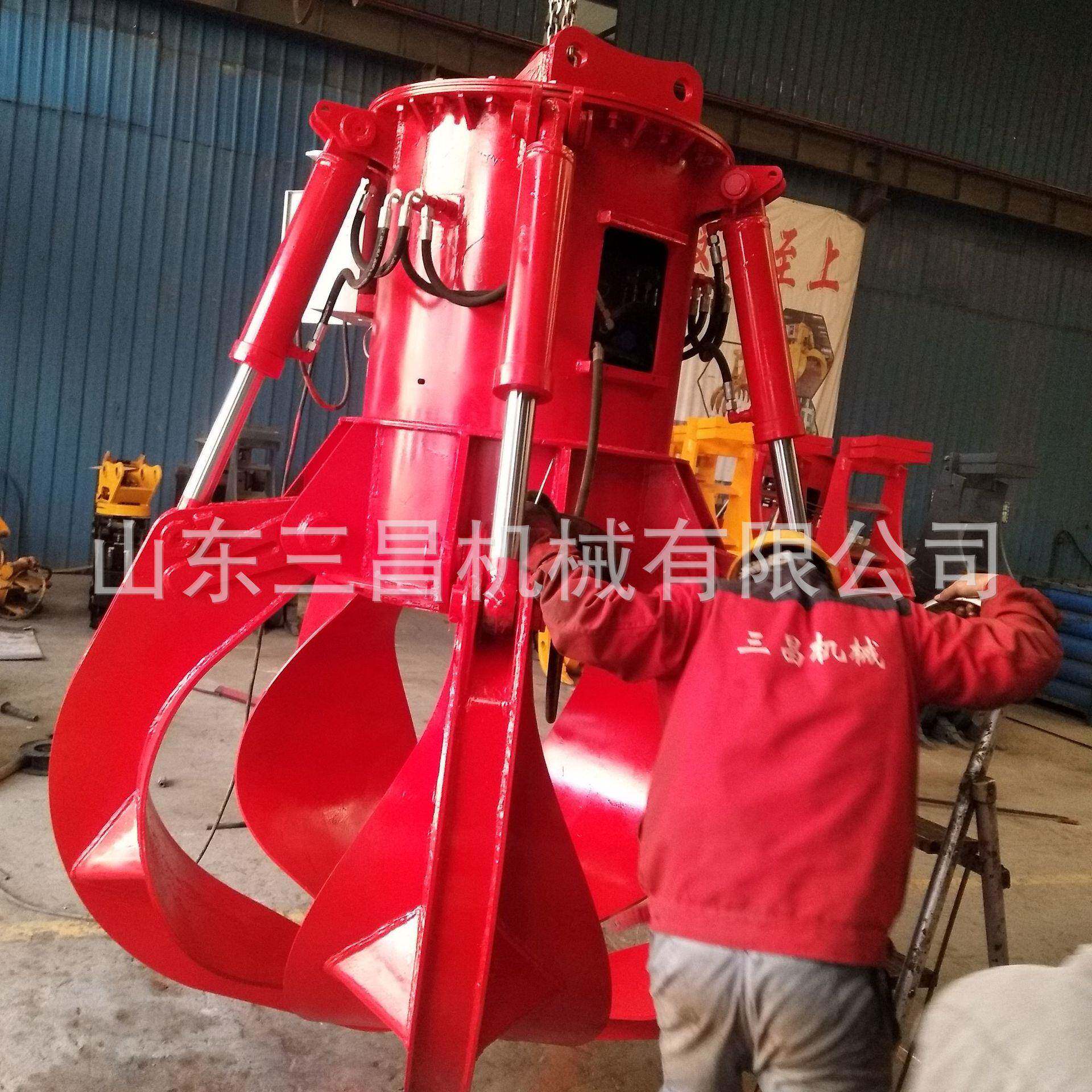 厂房用行车抓沙码头抓煤双瓣液压旋转挖斗莲花抓梅花抓贝壳斗