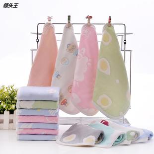 25儿童小方巾六层纱布棉毛巾新生儿洗脸小手帕婴幼儿口水巾