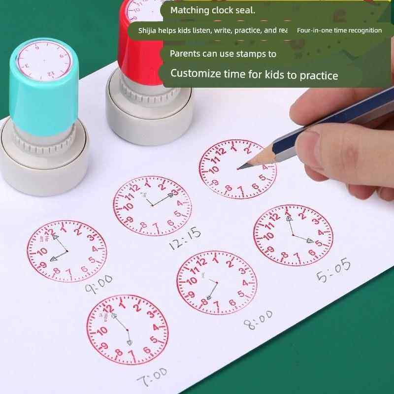 钟表模型小学教具时钟面学具数学一二年级三针联动表盘认识时间