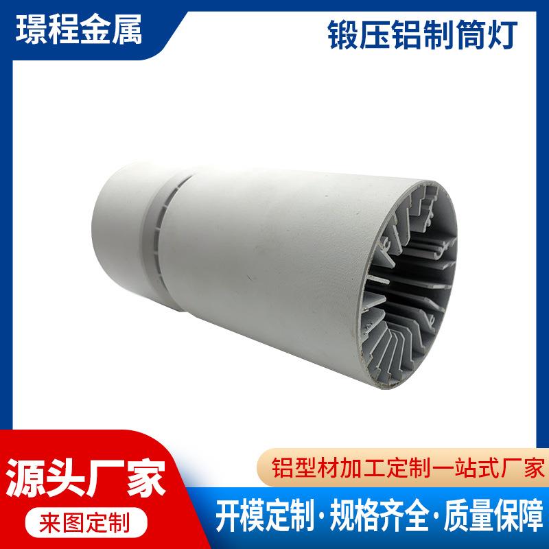 直销筒灯LED灯外壳轨道灯铝壳挤压灯饰铝型材CNC加工锻压铝型材