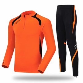春季运动服长袖套装男速干透气跑步服团体健身足球，训练服个性定制