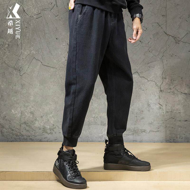 2025年春秋新款束脚牛仔裤男夏季薄款休闲 裤子男款大尺码加大哈