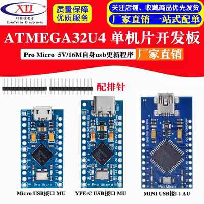 Pro Micro 采用Atmega32U4 自身usb更新程序 5V/16M 单片机开发板