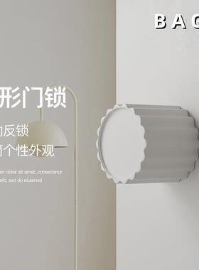 BAB锁隐形门暗锁单面暗藏球形锁G背景墙实心把手XTY液压卧室内门