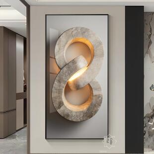 8财富入口装饰画高端夜光灯画灯光豪华客厅别墅酒店创意走廊挂画