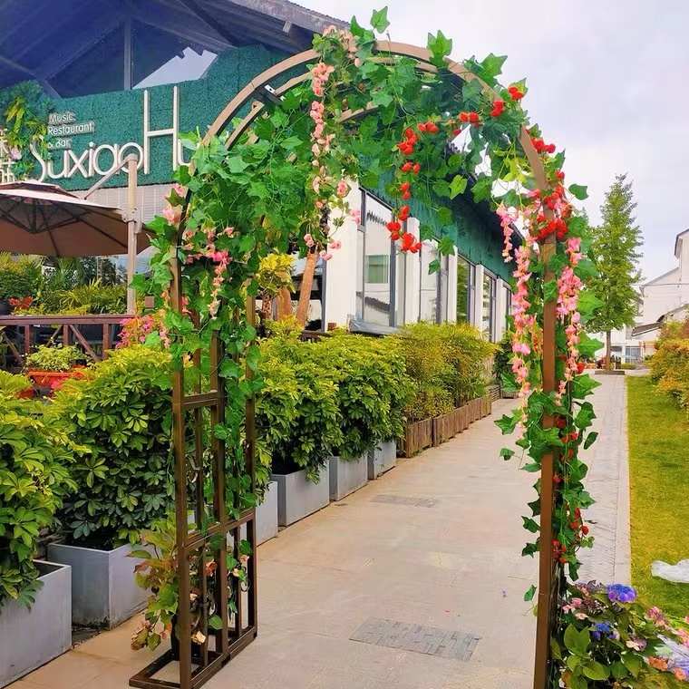 铝合金拱门户外江苏定制拱门花架花卉葡萄爬藤架月季绿植庭院花门