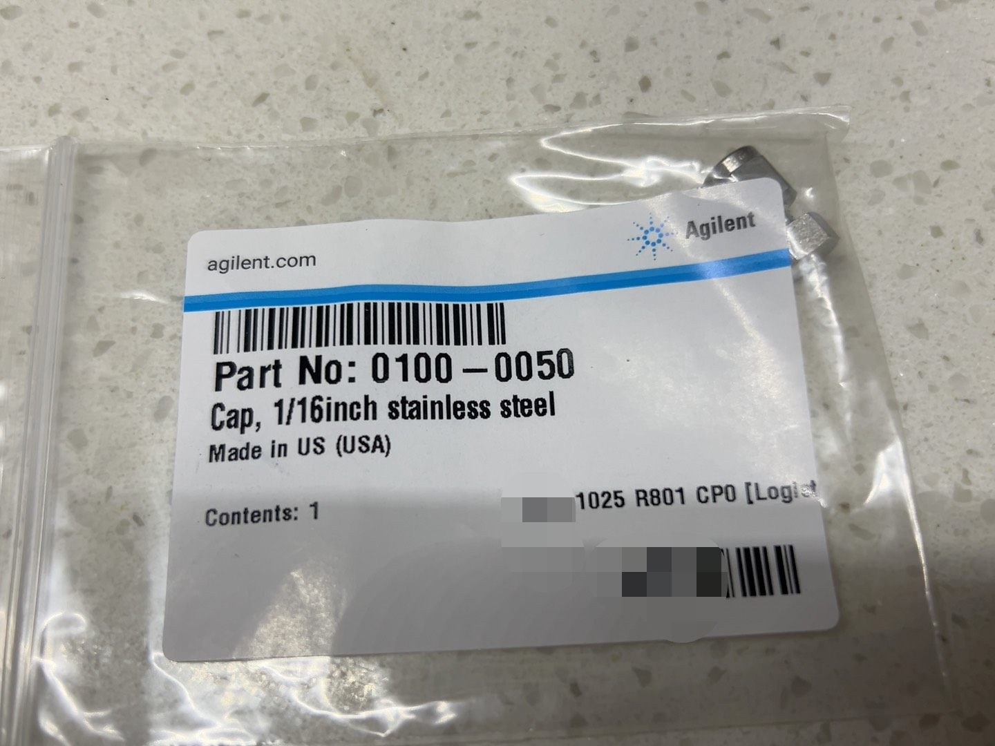 25-6安捷伦0100-0050，死堵，1/16死堵。仅剩两