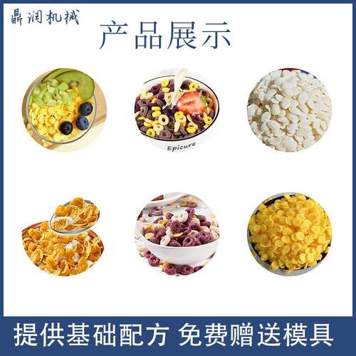 双螺杆早餐谷物片设备藜麦片加工机械即食玉米片加工设备