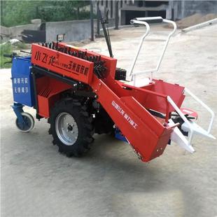 实用二型小型手推式 多功能秸米秆222粉碎体次扒皮一 单行玉收获机