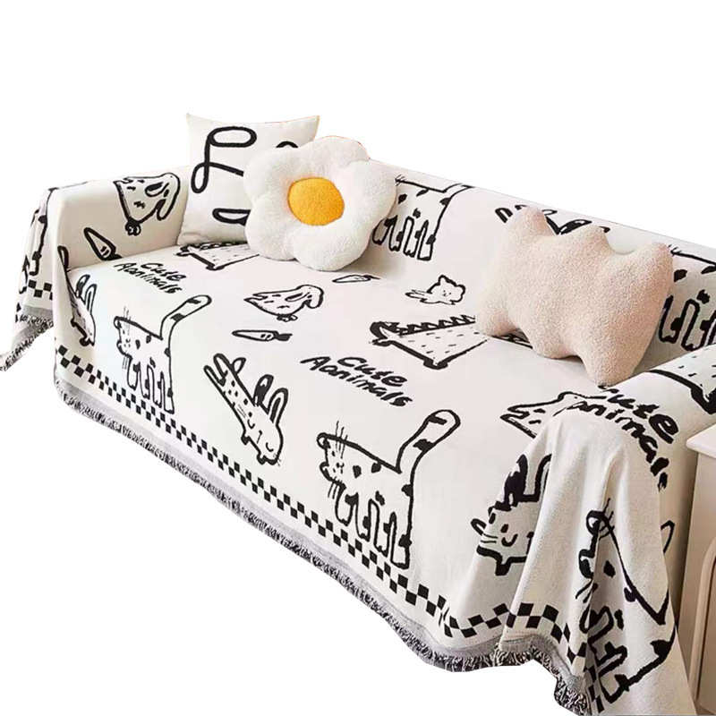 雪尼尔沙发盖巾2025新款四季通用沙发套罩防滑防跑防猫抓沙发垫