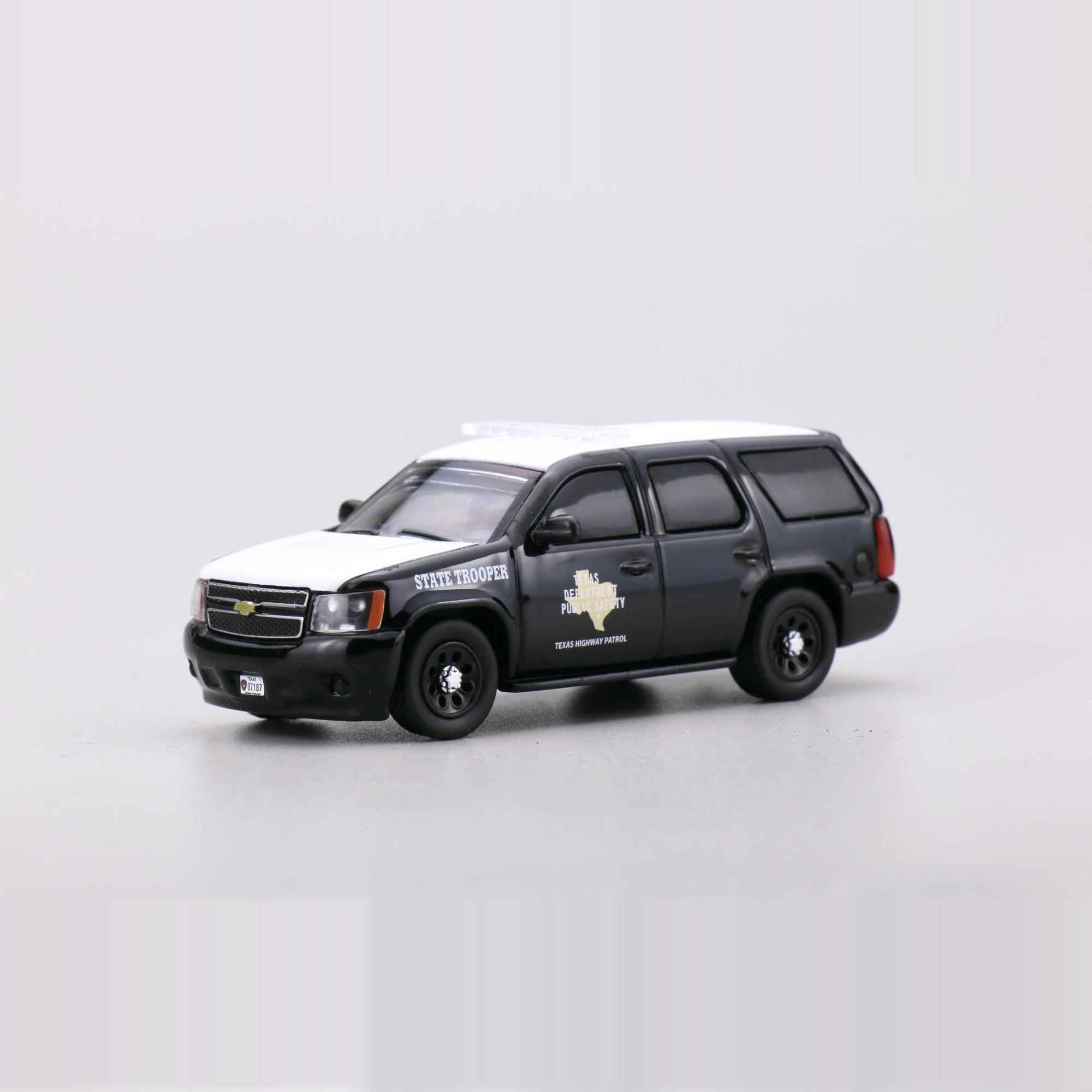 596 Model 1:64 雪佛兰塔河 得克萨斯州警车涂装 彷真合金车模