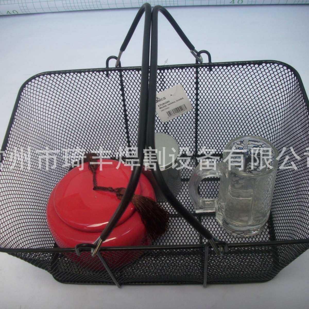 家用商用手提金属菜篮收纳篮筐塑料便利店篮工厂超市大号购物购物