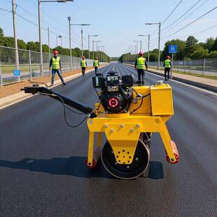 小型压路机450小型沟槽水渠压实机45公分单钢轮小型手扶压路机